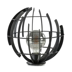 Ronde tafellamp Terra 35 cm zwart metaal