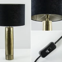 Ruw antiek bronzen lampvoet Savi exclusief kap