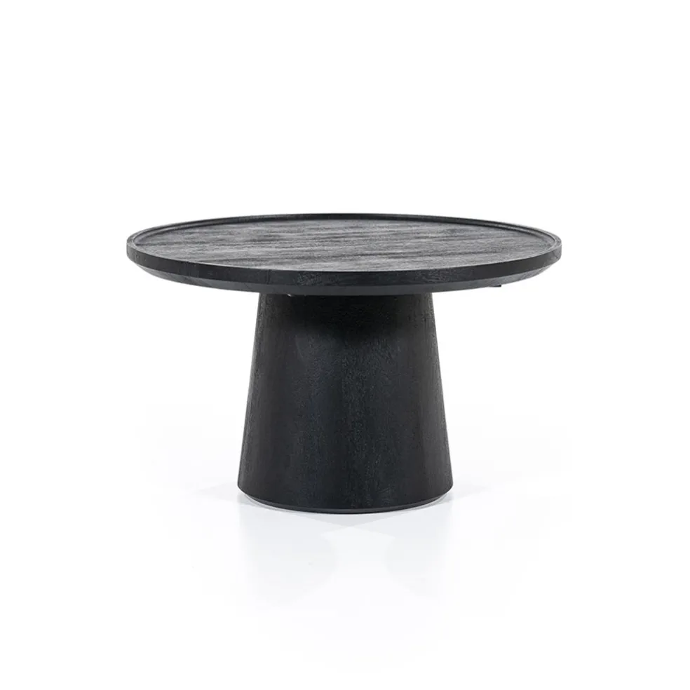 Salontafel Ron zwart 66x39 cm