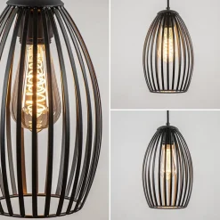 Scandinavische hanglamp mat zwart