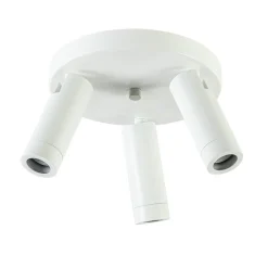 Scandinavische 3-lichts plafondspot mat wit/goud