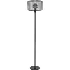Scandinavsiche vloerlamp zwart met draadkorf