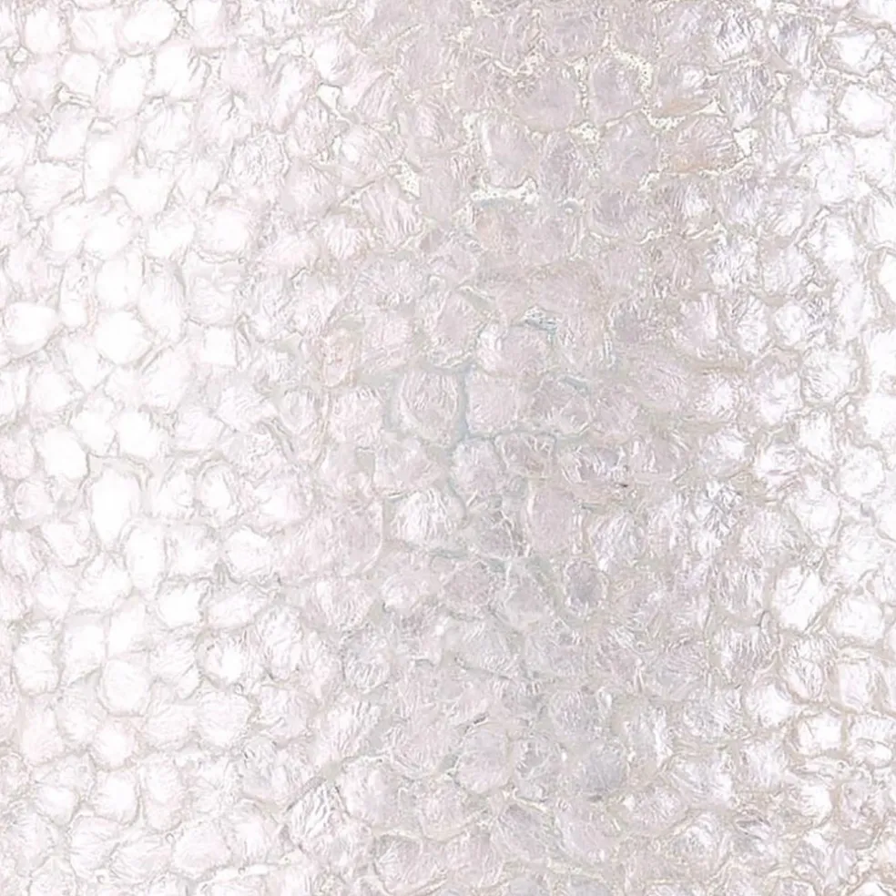 Schelpen hanglamp bol 40 cm wit/parelmoer