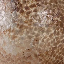 Schelpen tafellamp bol 40 cm creme-goud