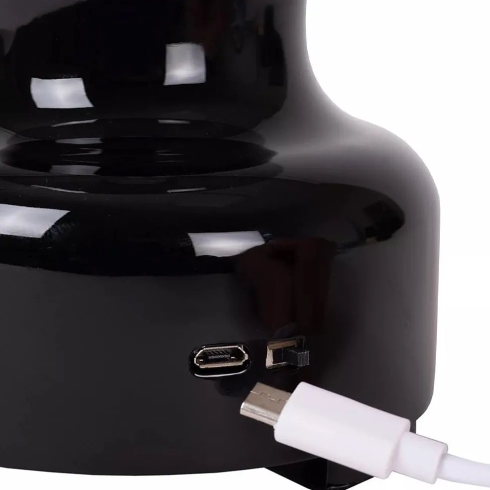 Sfeervolle tafellamp op batterij zwart dimbaar