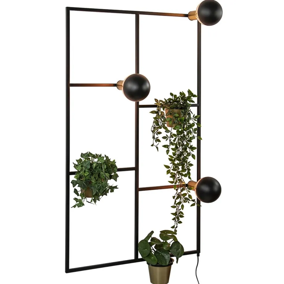 Sfeervolle wandlamp frame zwart/goud