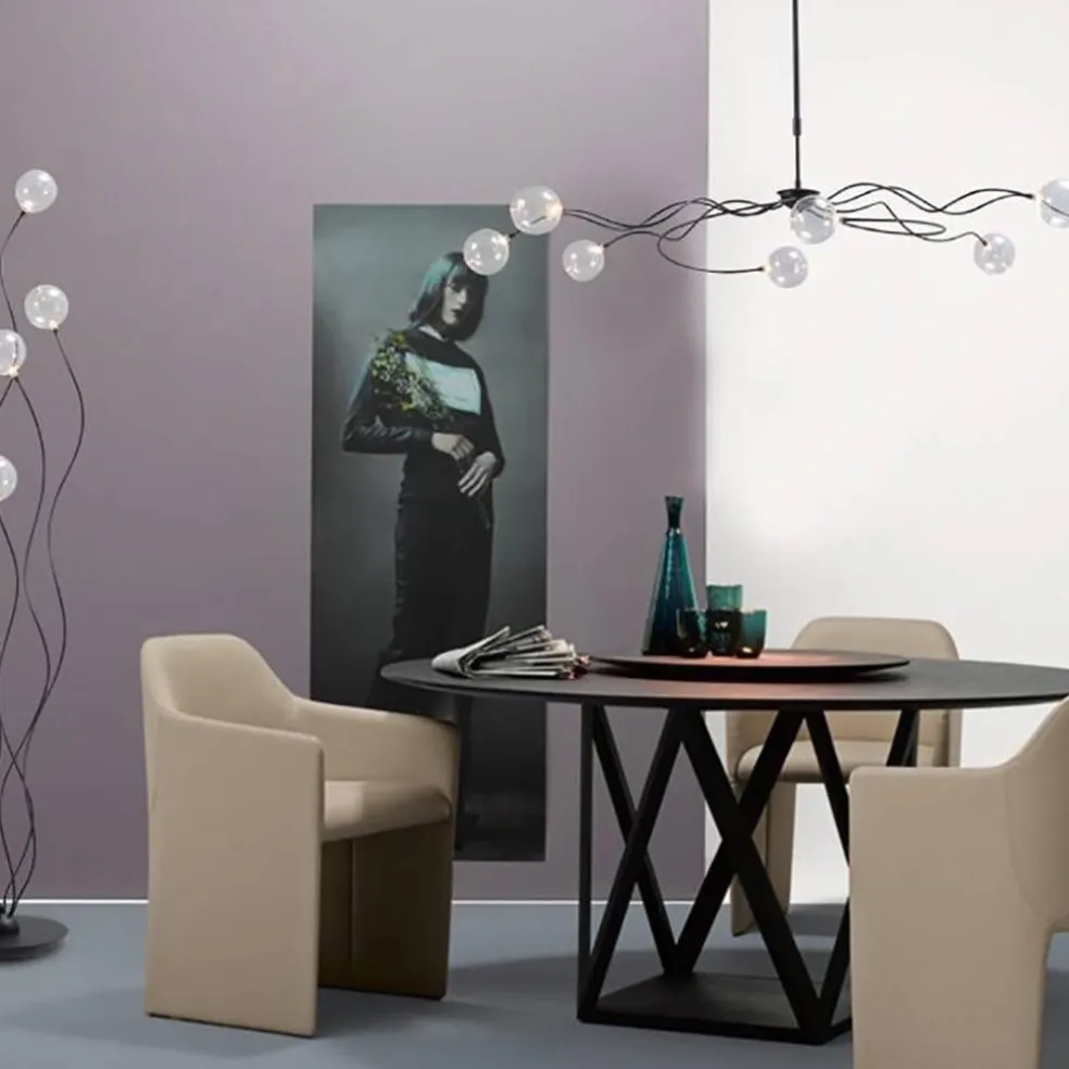 Sierlijke LED hanglamp met helder glas dimbaar