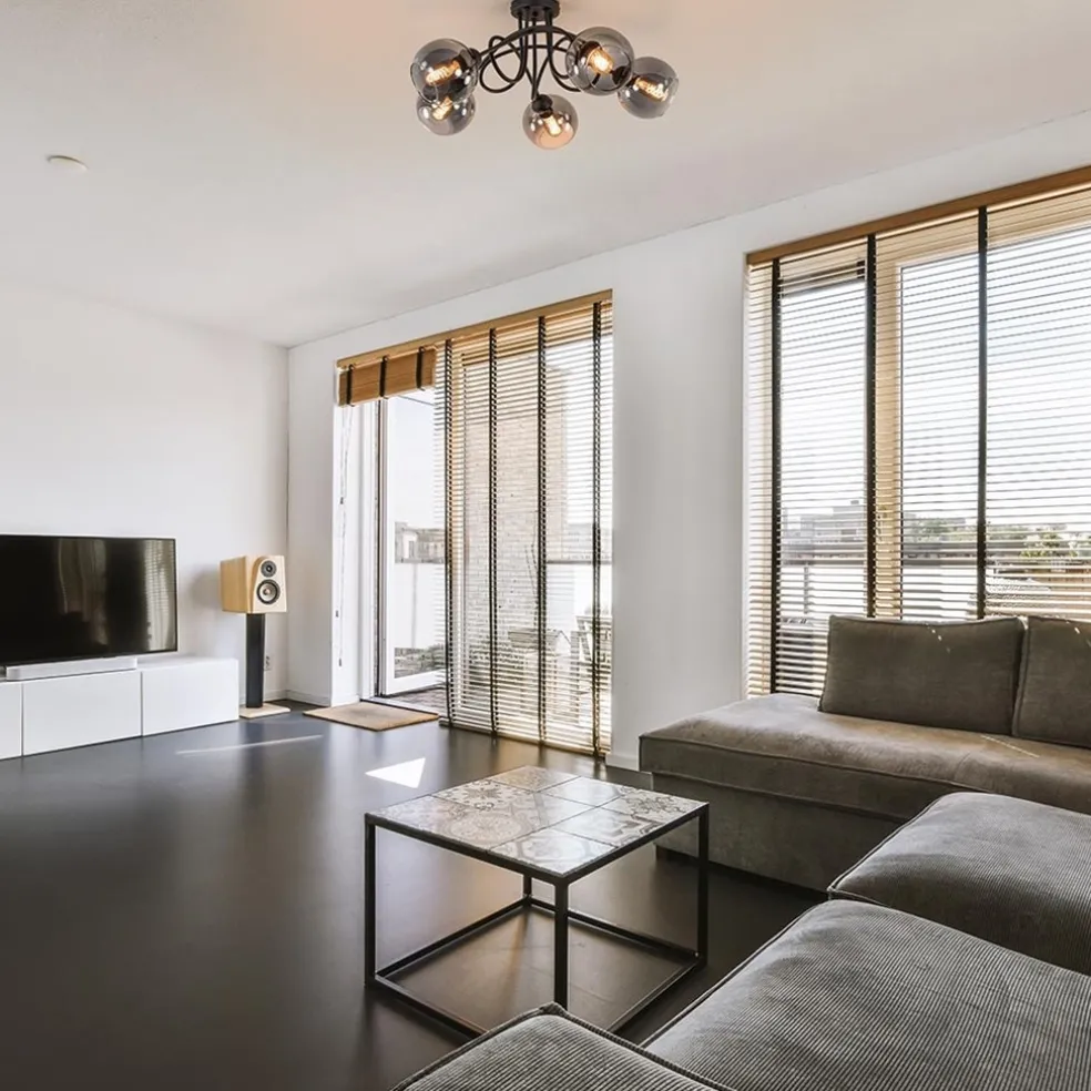 Sierlijke plafondlamp zwart met smoke glazen bollen