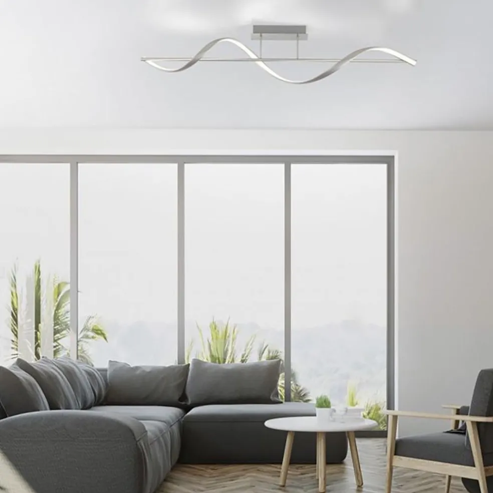 Smart plafondlamp LED spiraal staal