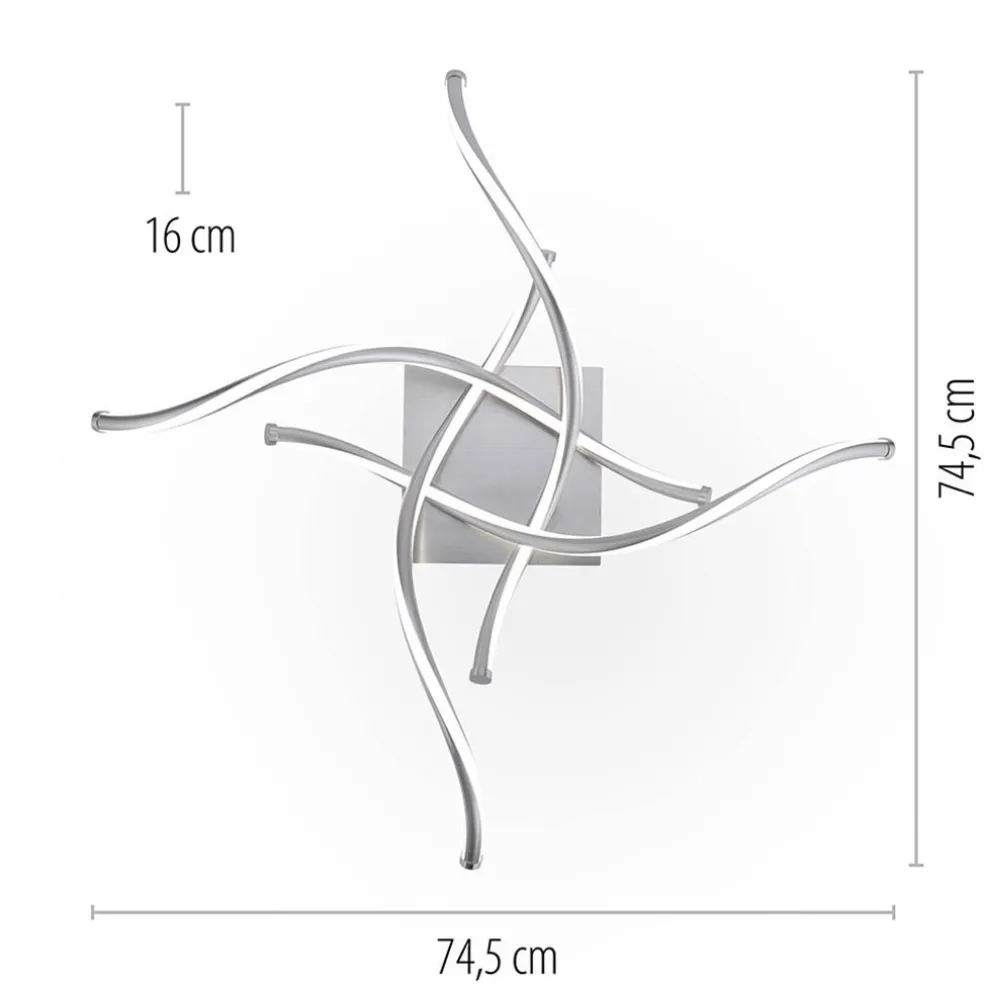 Smart plafondlamp spiraal nikkel modern