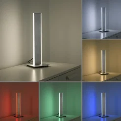 Smart tafellamp aluminium met 2 LED strips