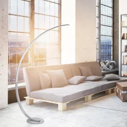 Smart vloerlamp boog aluminium inclusief dimbaar LED