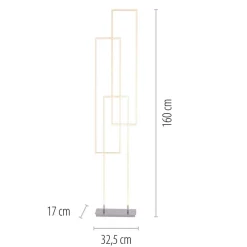 Smart vloerlamp rechthoeken aluminium