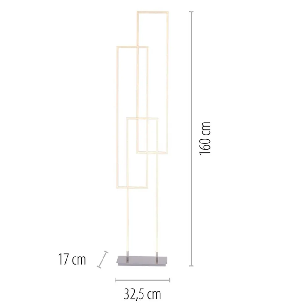 Smart vloerlamp rechthoeken aluminium