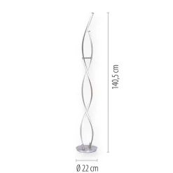 Smart vloerlamp spiraal 2-lichts nikkel