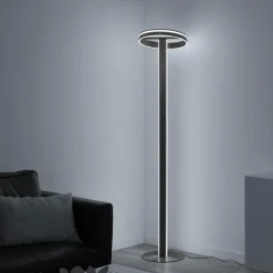 Smart vloerlamp verstelbare ring antraciet