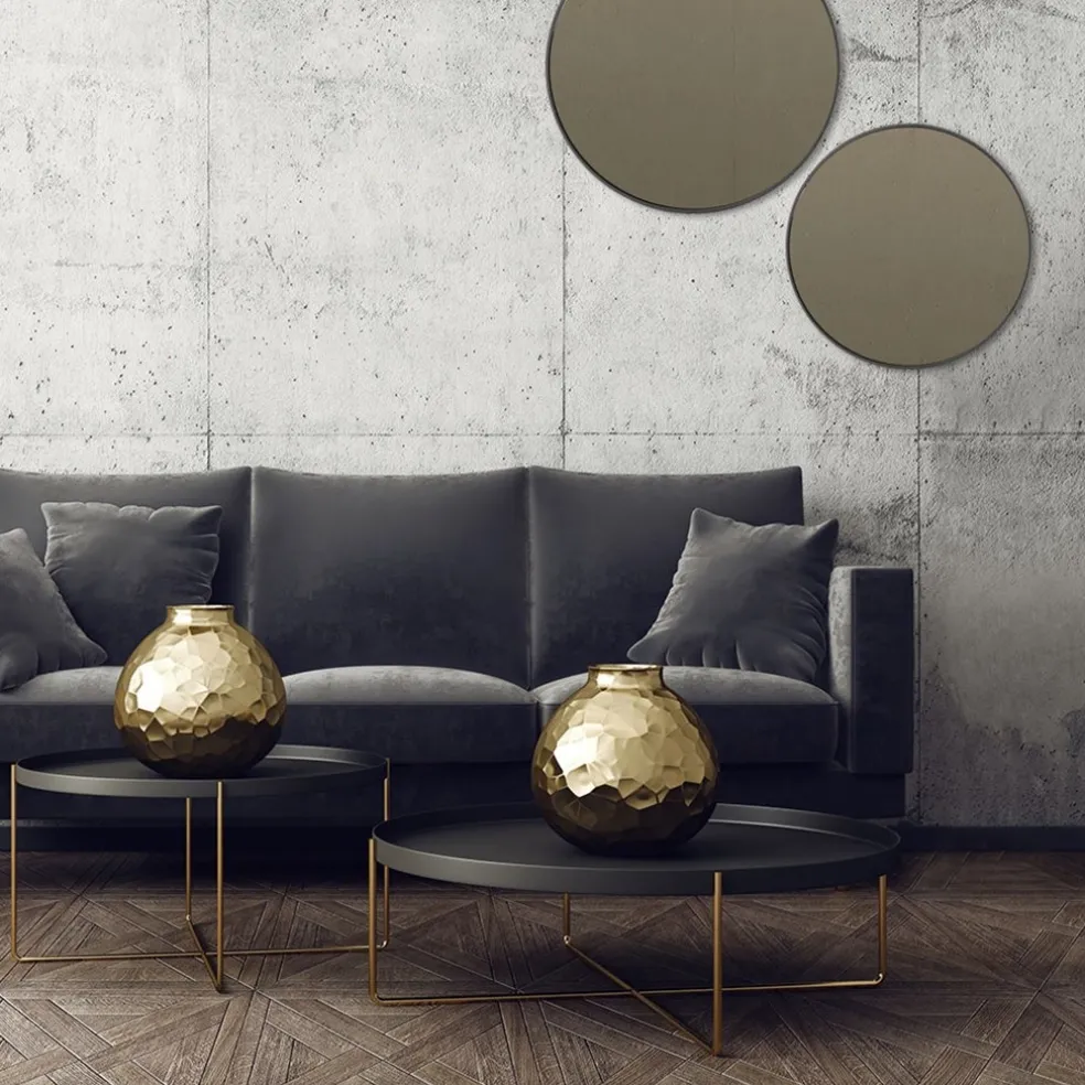 Spiegel Espejo zwart met smoke glas