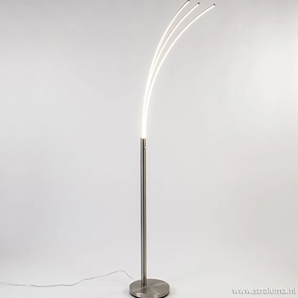 Staal boog vloerlamp LED dimbaar