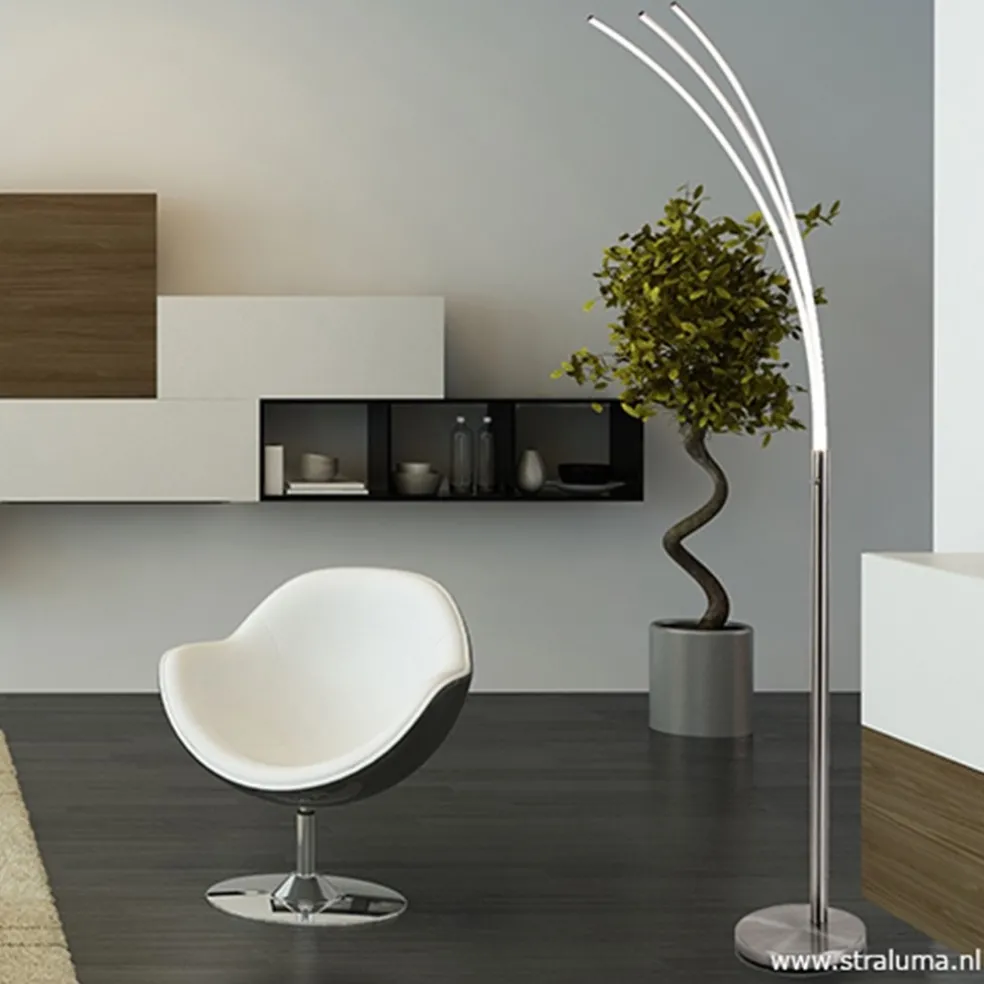 Staal boog vloerlamp LED dimbaar