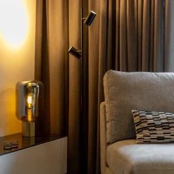 Staande Burgos spot dubbel zwart 3-step