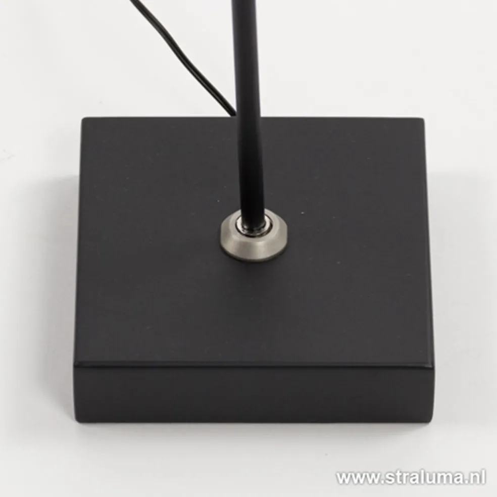 Staande leeslamp Blok zwart incl.dimmer