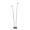 Staande 2-lichts leeslamp zwart 2xpushdimmer