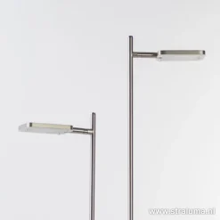 Staande vloerlamp led 2 lichts staal