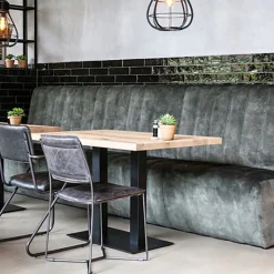 Stijlvolle eetkamerbank Maria antraciet