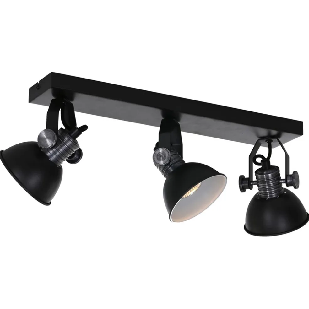Stoere 3-lichts plafondspot GU10 inclusief LED