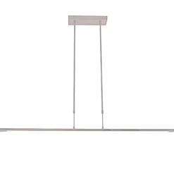Strakke hanglamp LED staal incl. dimmer
