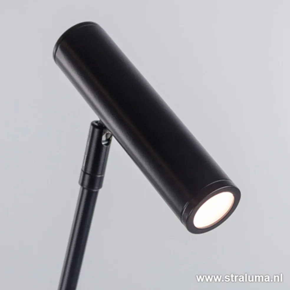 Strakke zwarte design vloerlamp LED