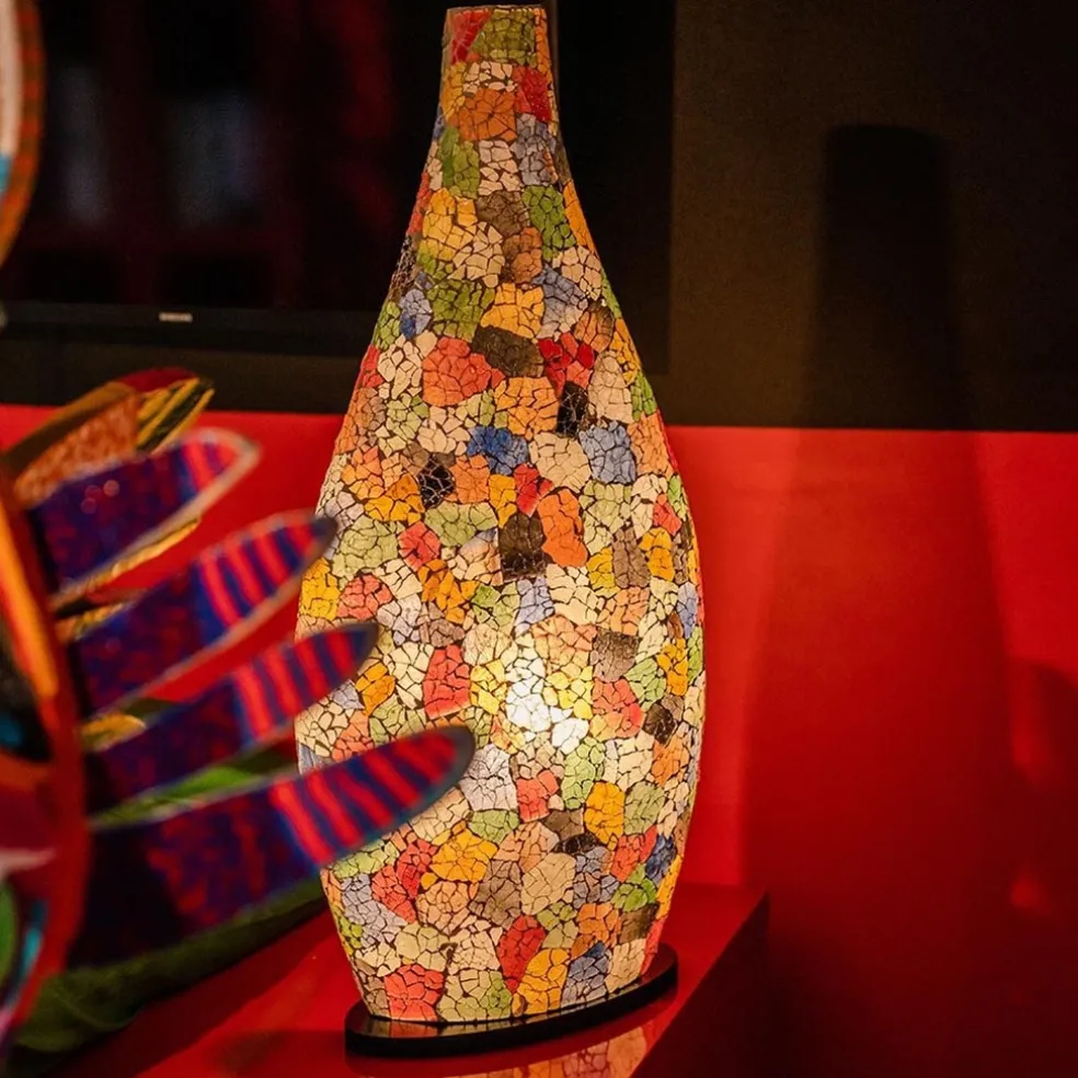 Tafellamp / vaaslamp gerecycled glas