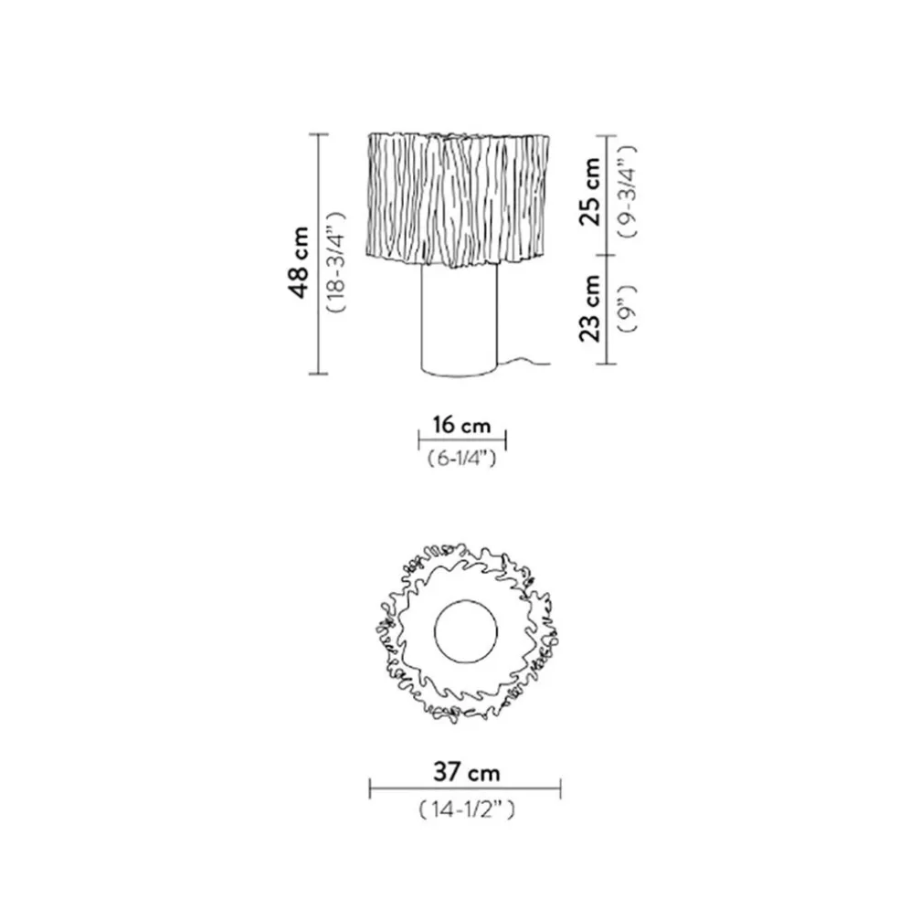 Tafellamp Accordéon 48x37cm prisma/wit