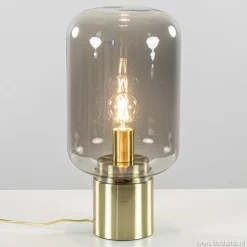 Tafellamp Arturan messing + smoke glas