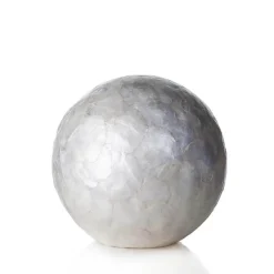 Tafellamp ball 30 cm rond creme schelpen