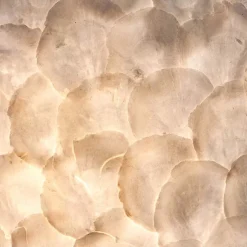 Tafellamp ball 30 cm rond creme schelpen