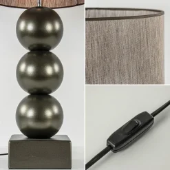 Tafellamp Bilba 72cm brons