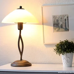 Tafellamp Capri brons/Glas