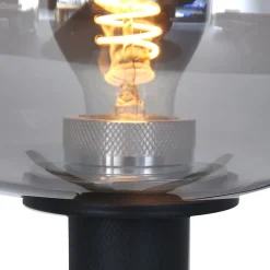 Tafellamp driepoot ufo smoke glas