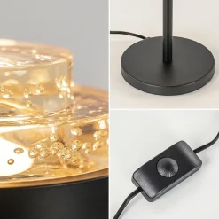 Tafellamp Dynasty zwart/amber