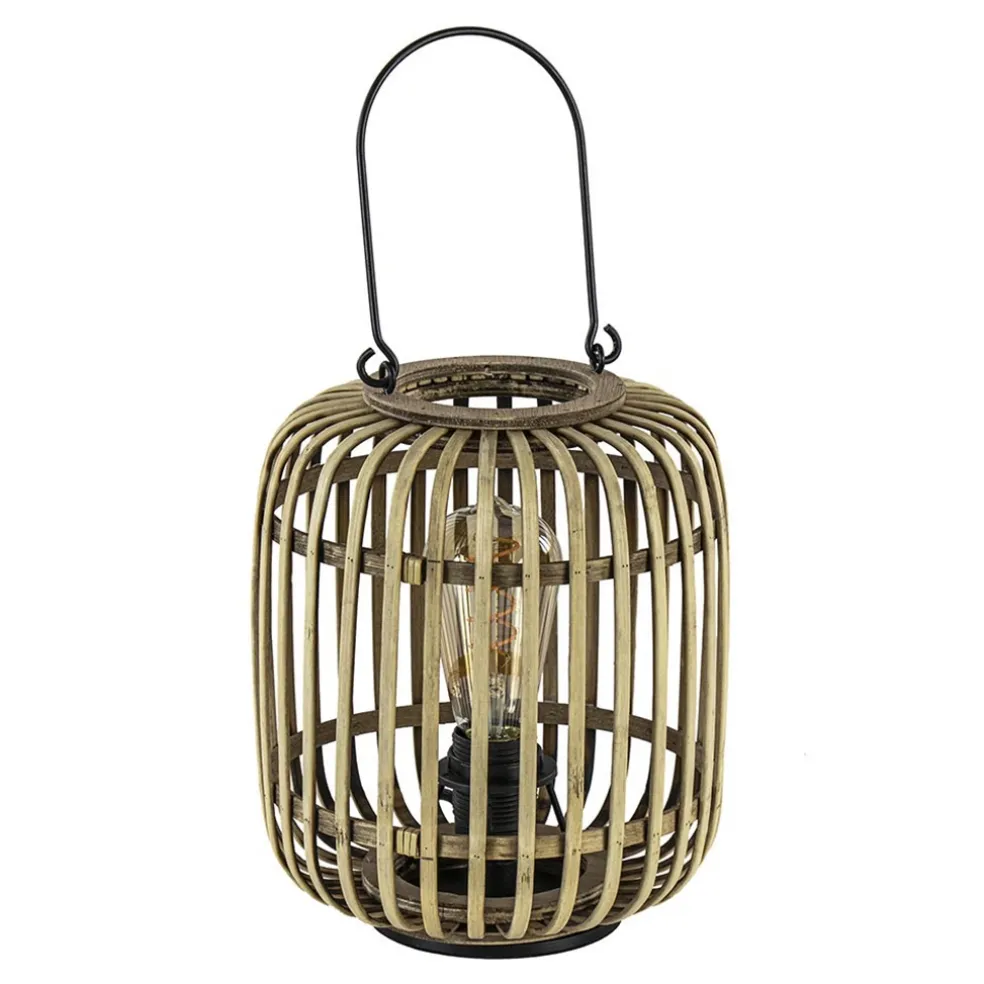 Tafellamp lantaarn bamboe