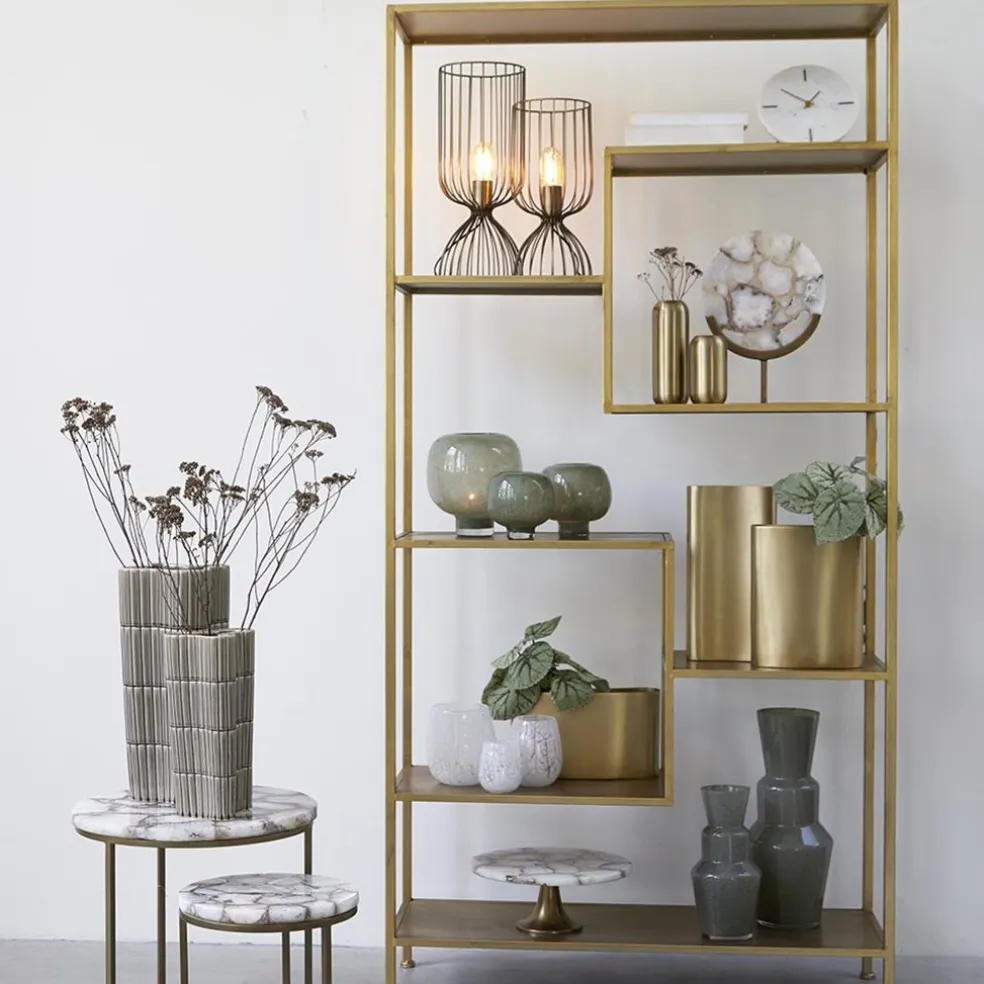 Tafellamp Lazar van Light and Living antiek brons draad