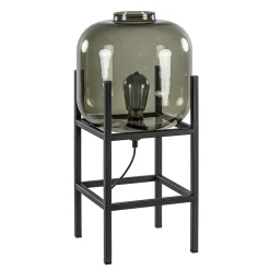 Tafellamp Lett frame zwart/smoke glas