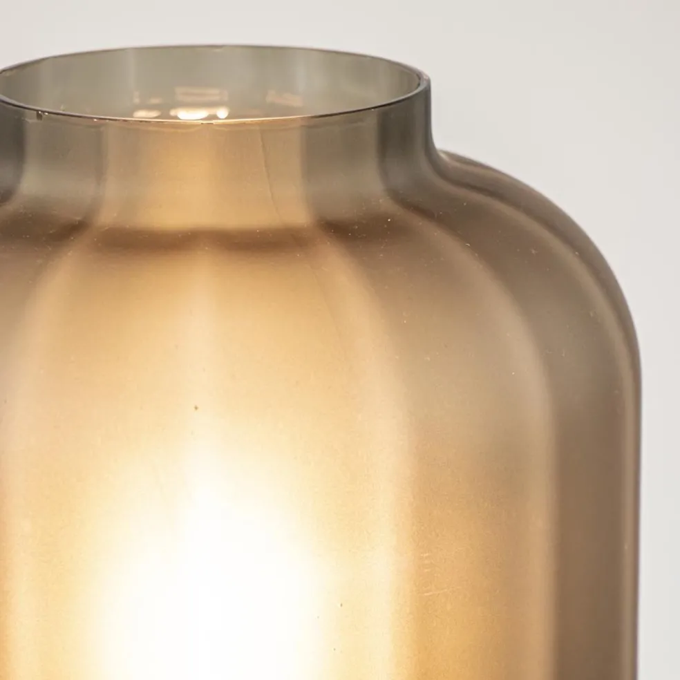 Tafellamp Lett zwart met mat smoke glas