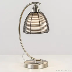 Tafellamp met zwarte draad kap