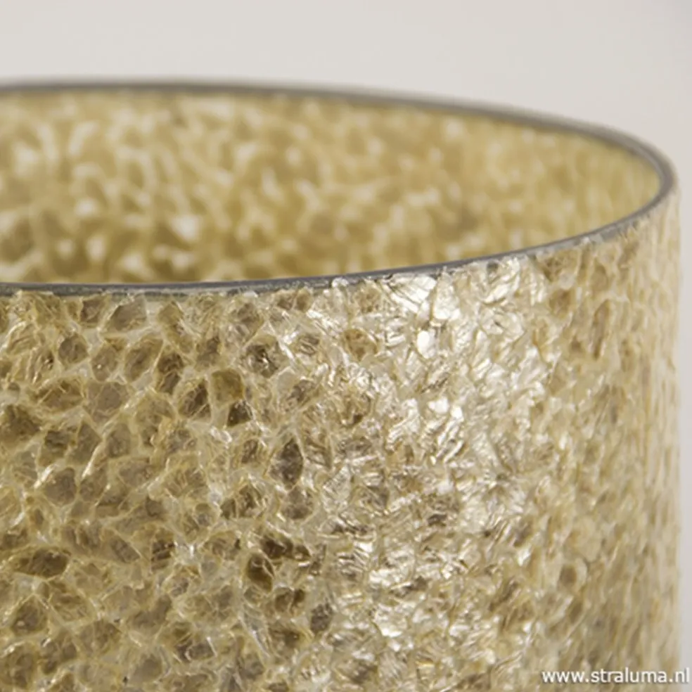 Tafellamp metaal met schelpen kap