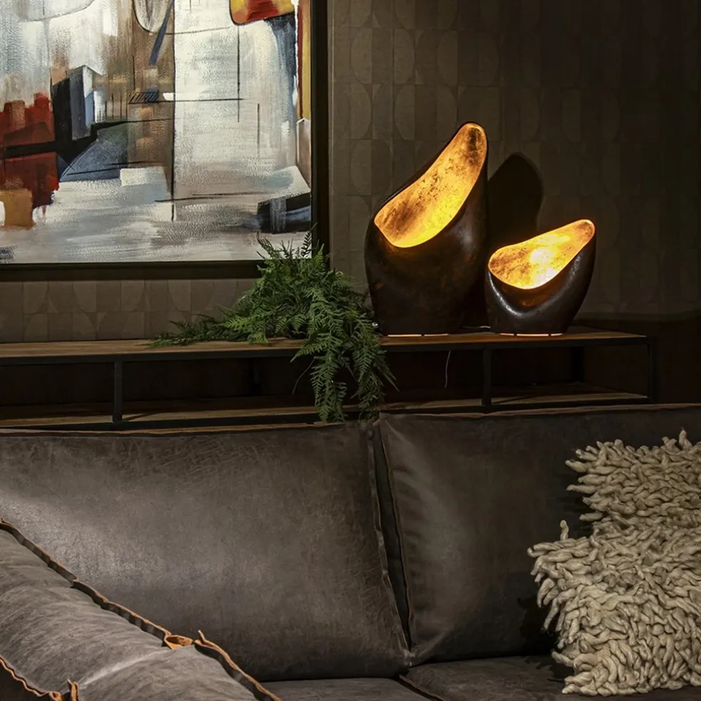 Tafellamp Nature 33 corten/goldleaf