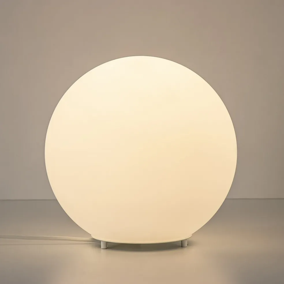 Tafellamp Oblica bol 25cm opaal mat wit