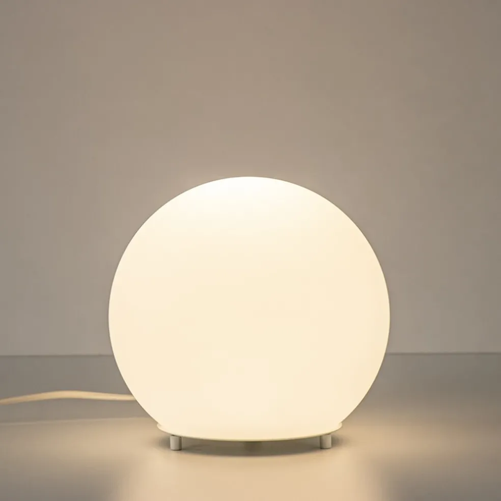 Tafellamp Oblica bol wit 20cm