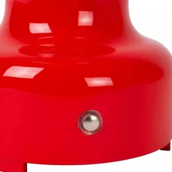 Tafellamp op batterij rood 3-standen dimbaar